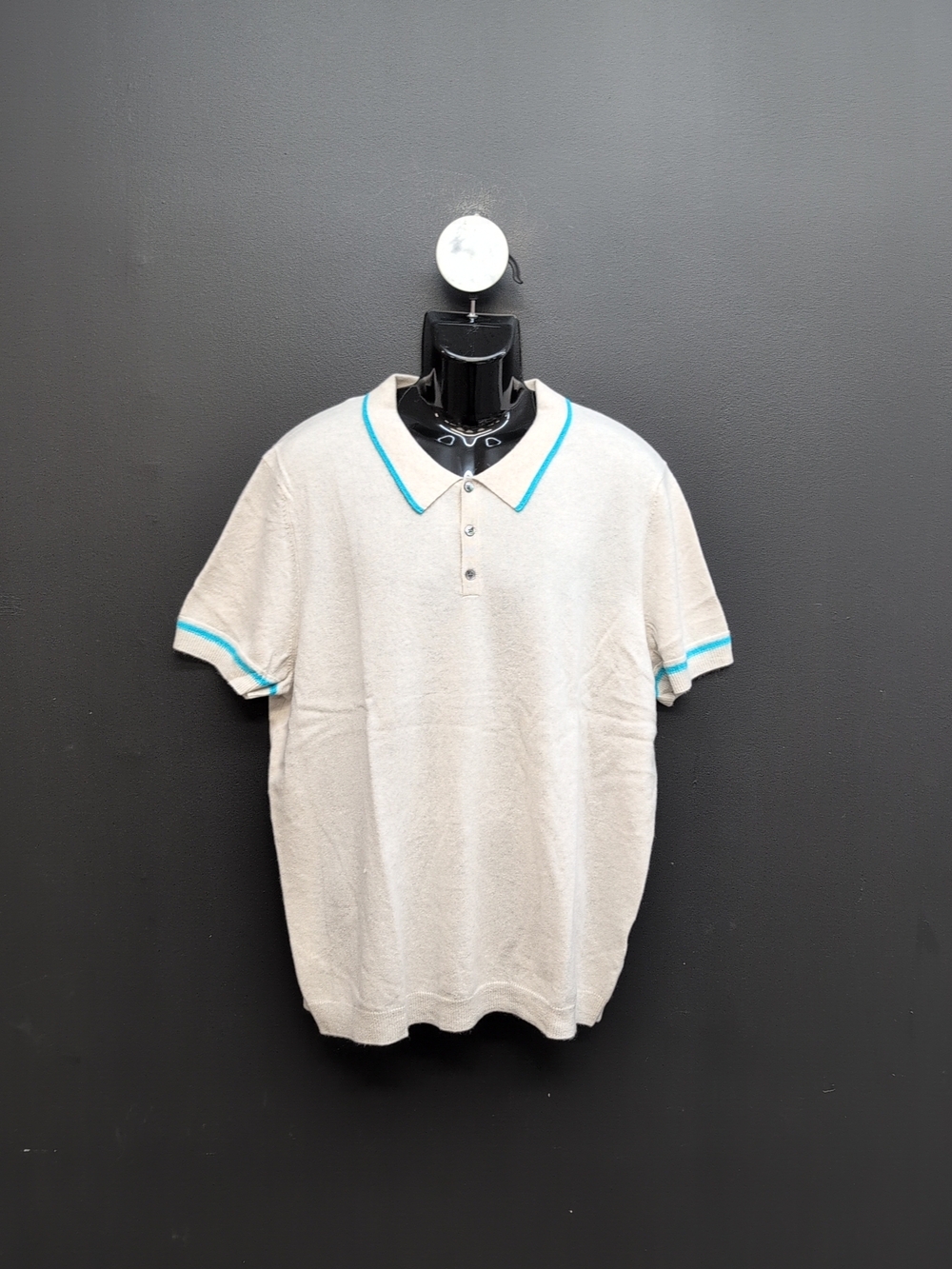 Club Room Luxury Short Sleeve Men's Polo T Shirt Size XXL Silver Cloud